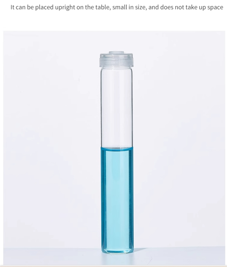 Glass Tissue Culture Test Tube Diameter 30mm Cylinder Shaper Borosilicate Glass Vials With Plastic Cap